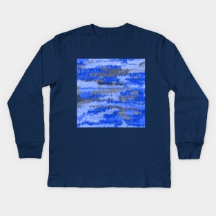 Blue abstract Kids Long Sleeve T-Shirt